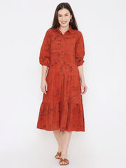 Ajrakh Shirt Dress