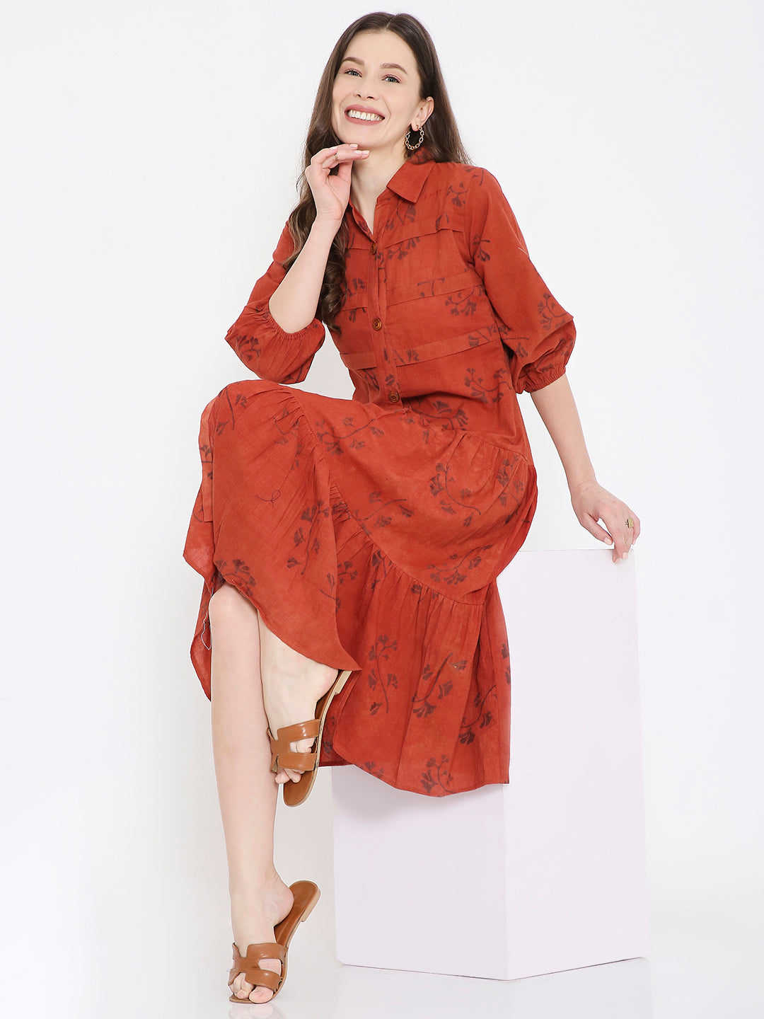 Ajrakh Shirt Dress