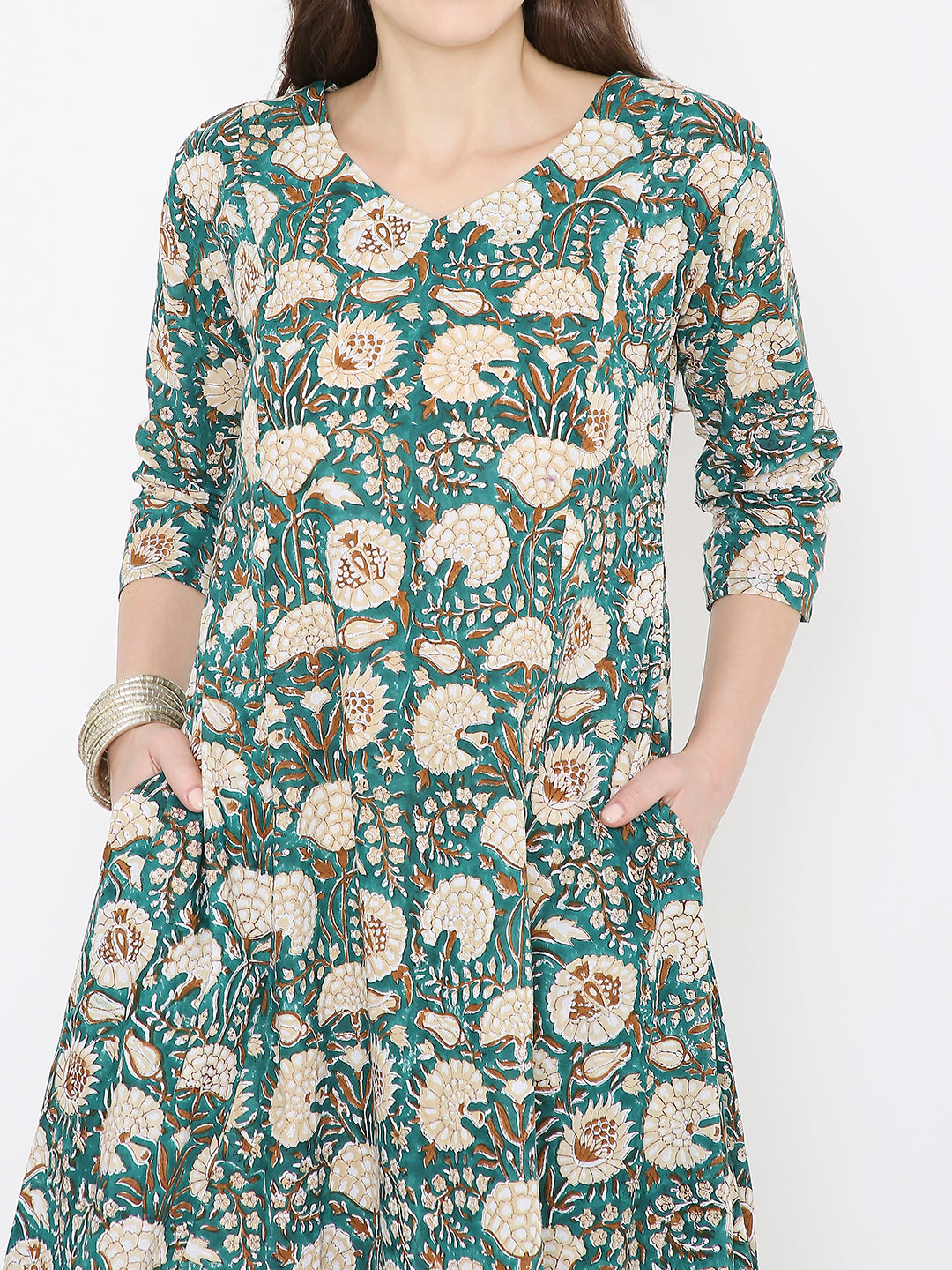 sanganeri cotton dress