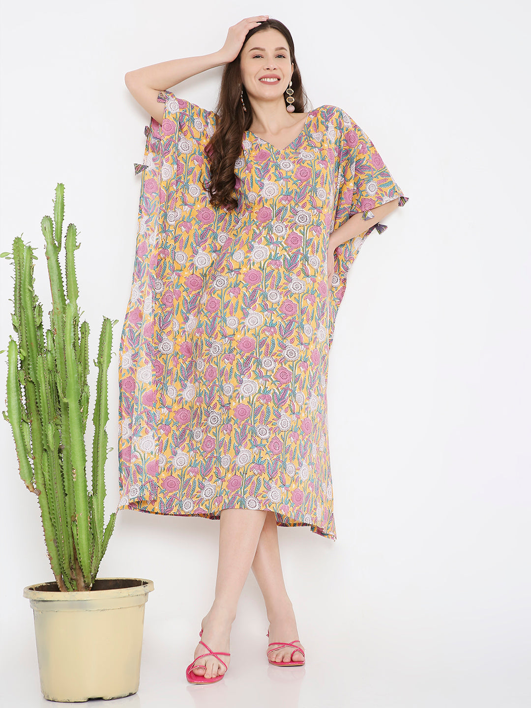 Kaftan cotton dress
