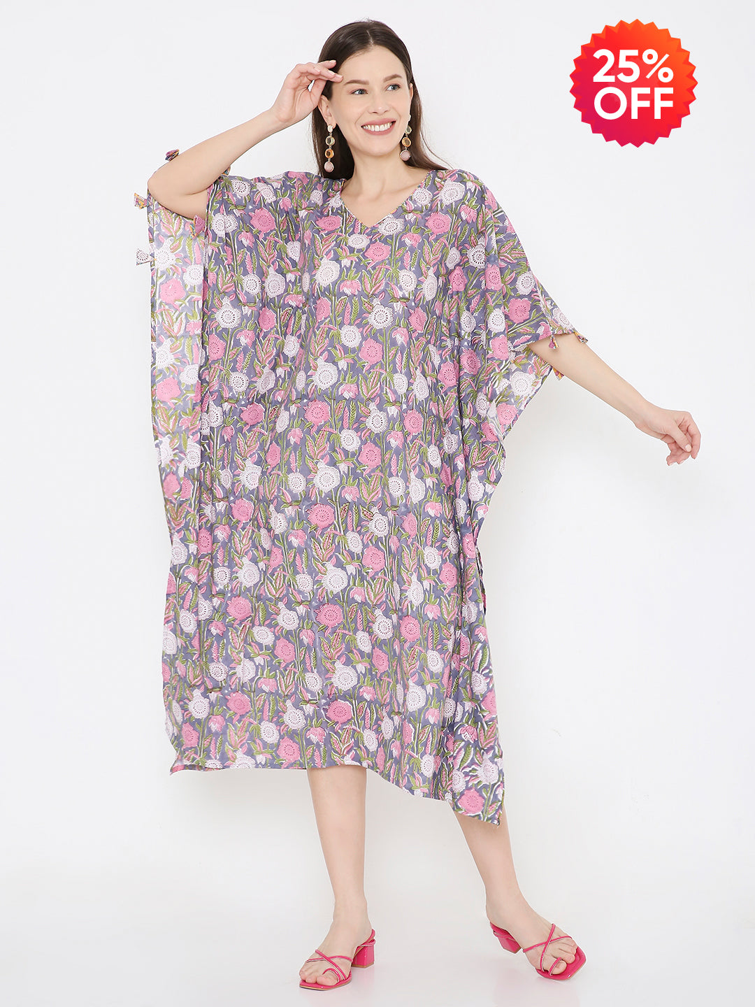 Kaftan cotton dress